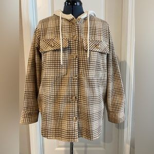 Wool plaid Shacket Size M